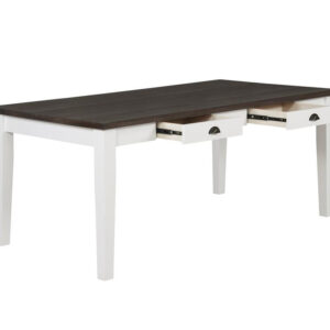 Kingman 4-drawer Dining Table Espresso and White