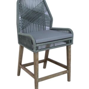 Nakia Woven Rope Back Counter Height Stools (Set of 2)