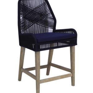 Nakia Woven Rope Back Counter Height Stools (Set of 2)