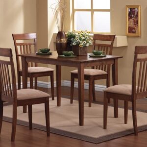 Robles 5-piece Dining Set Chestnut and Tan