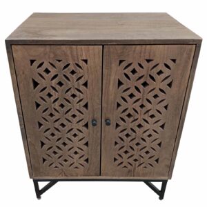 Zaria 2-door Wooden Accent Cabinet Brown