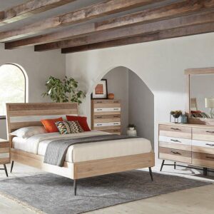 Marlow Queen Platform Bed Rough Sawn Multi