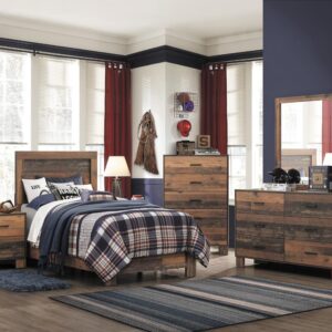 Sidney 4-piece Twin Panel Bedroom Set Rustic Pine