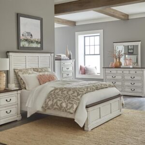 Hillcrest Queen Panel Bed White