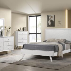 Janelle Queen Panel Bed White