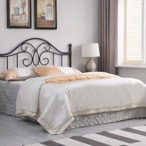 Bailey Queen / Full Metal Headboard Black and Bronze