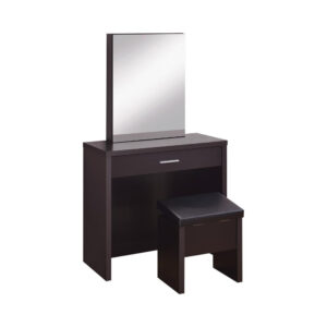 Harvey 2-piece Vanity Set with Lift-Top Seat Cappuccino