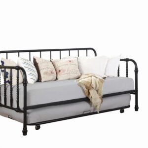 Marina Twin Metal Daybed with Trundle Black