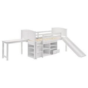 Millie Twin Workstation Loft Bed White