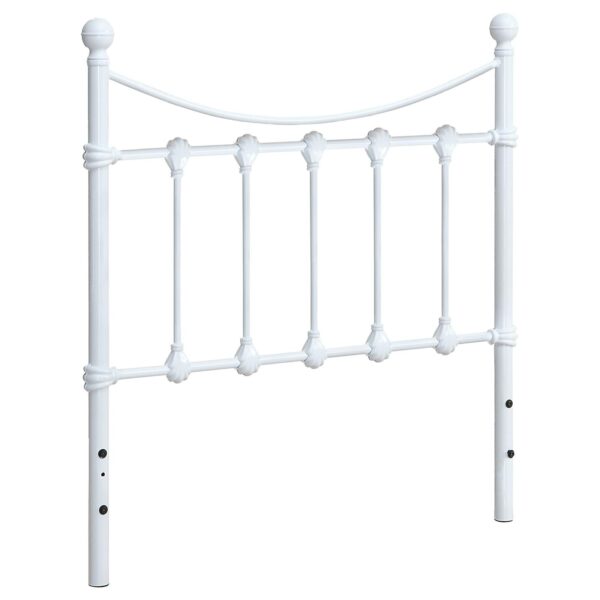 Marie Twin Metal Headboard White