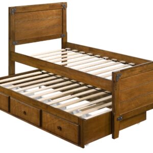 Granger Twin Captain's Bed with Trundle Rustic Honey