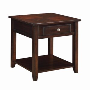 Bradford Square 1-shelf End Table Walnut