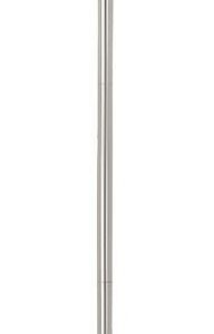 Archie Floor Lamp with Frosted Ribbed Shade Brushed Steel