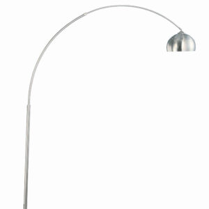 Krester Arched Floor Lamp Brushed Steel and Chrome
