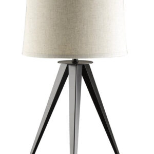 Sabat Tripod Base Table Lamp Black and Light Grey