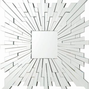 Brantley Square Sunburst Wall Mirror Silver