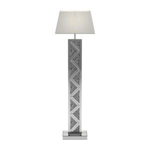 Carmen Geometric Base Floor Lamp Silver