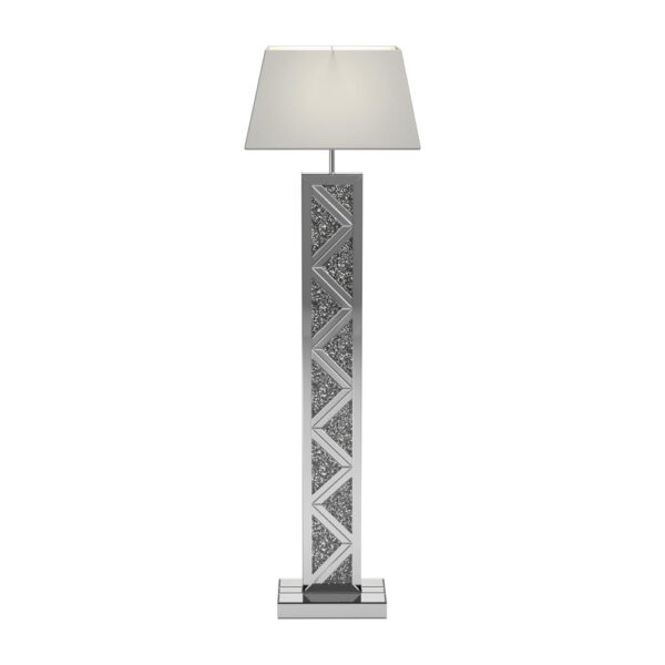 Carmen Geometric Base Floor Lamp Silver