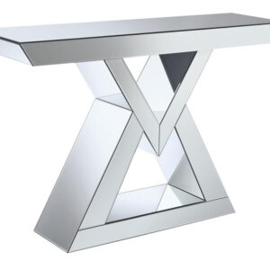 Cerecita Console Table with Triangle Base Clear Mirror