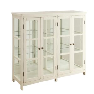Sable 4-door Display Accent Cabinet White