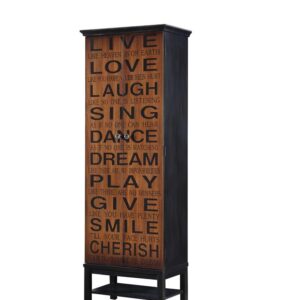 Lovegood 2-door Accent Cabinet Rich Brown and Black