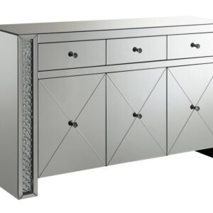 Maya 3-drawer Accent Cabinet Silver