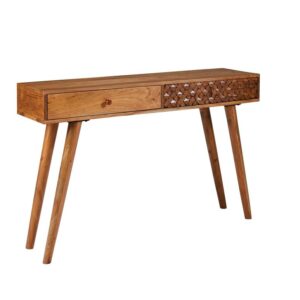 Lotus 2-drawer Console Table Natural Brown
