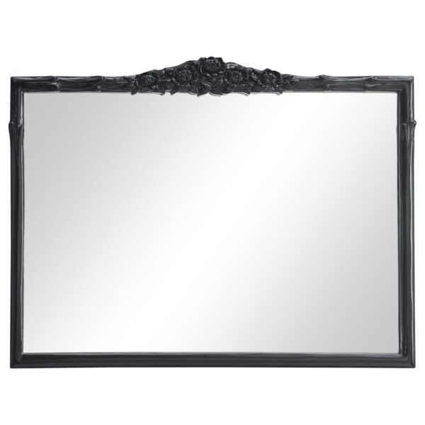 Sylvie Rectangular Mantle Mirror Black