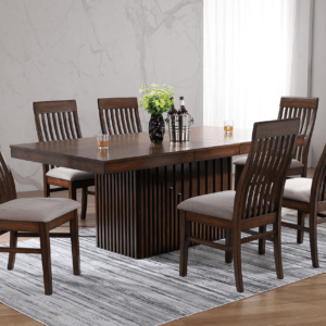 Ognam Oak Rectangular Dining Set with Removable Extension Leaf
