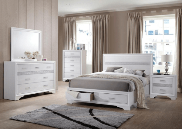 Adnarim Glittering Trim Bedroom Set