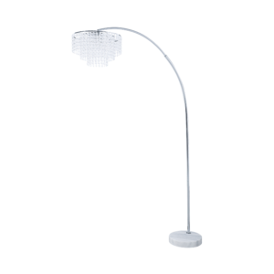 Yelerihs Marble Base Floor Lamp Chrome and Crystal