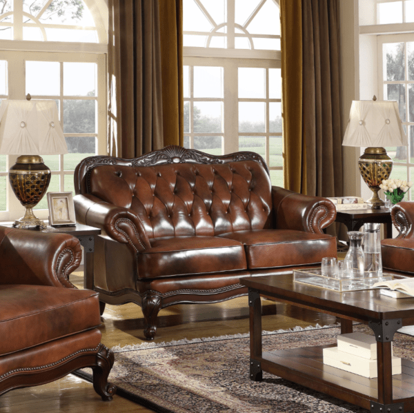 Airotciv Full Leather Sofa, Loveseat & Chair - Image 2